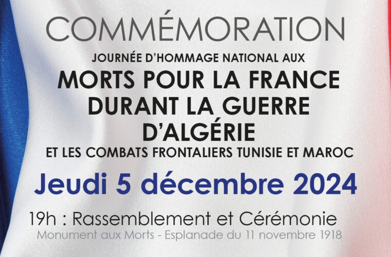 Hommage aux morts de la guerre d’Algérie